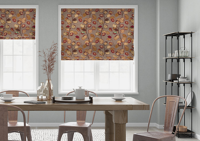 Honesty, Cerise - Twist&Fit Roman Blind - Image 3